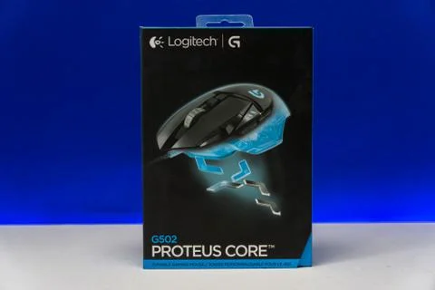 Gaming mouse logitech G502 Proteus Core, PC Gamer Stock Photos