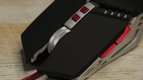 Gaming mouse with rgb backlight close-up 库存影片 306149624