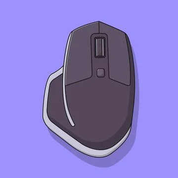 Gaming Mouse Vector Icon Illustration with Outline for Design Element, Clip.. 스톡 일러스트