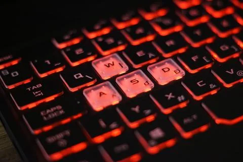 Gaming Notebook Keyboard Stock Photos