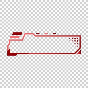 Gaming overlay border frame panel vector イラスト素材