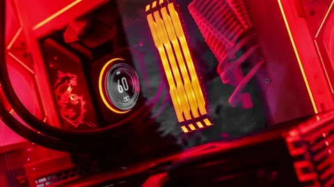 Gaming PC CPU Temp Display Video stock 269127724