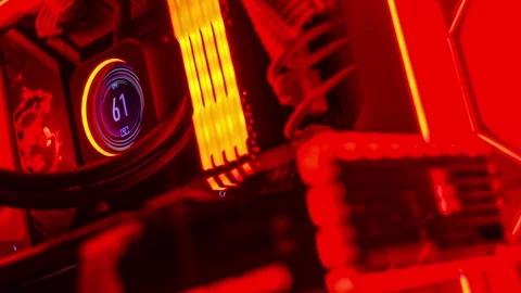 Gaming PC CPU Temp Display Video stock 269127805