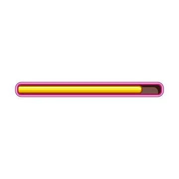 Gaming progress bar indicating loading or energy level Illustrazione stock