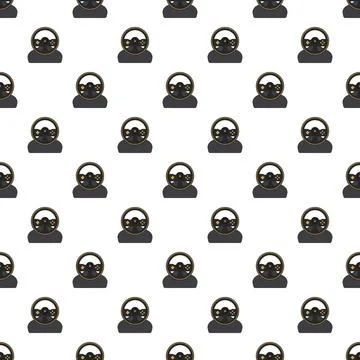 Gaming steering wheel controller driving simulator pattern Stock Illustration
