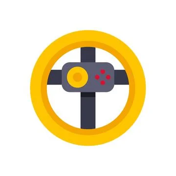 Gaming steering wheel controller icon for video games Stock Illustration