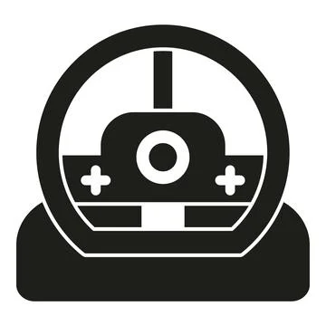 Gaming steering wheel simulator controller for racing icon Stock Illustration