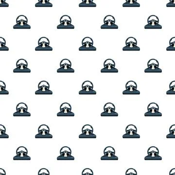 Gaming steering wheel simulator seamless pattern background イラスト素材