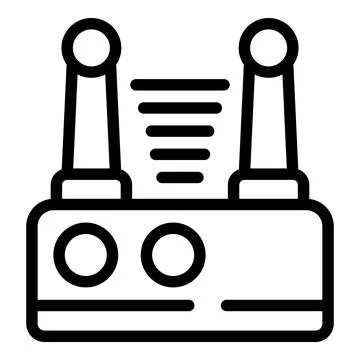 Gaming stick icon outline vector. Videogame peripheral Stock Illustration