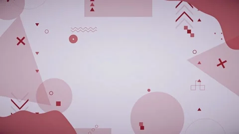 Gaming Streaming Red Background With Geometric Shapes Stock Footage 220424536