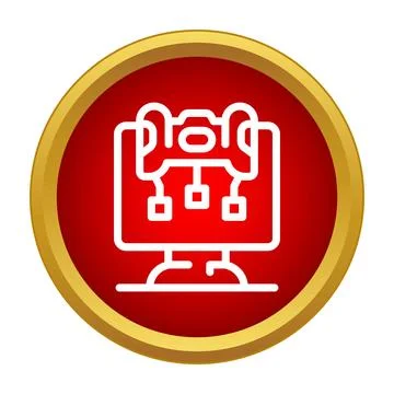 Gaming streaming setup icon showing live broadcast Stock Illustration