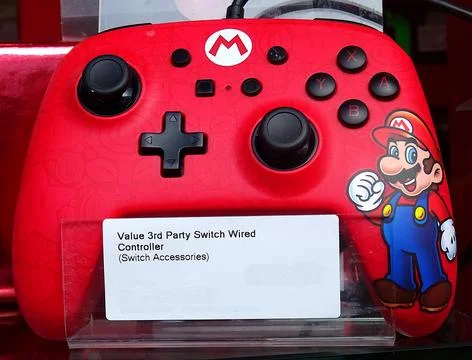 Gaming - Switch Mario Wired Controller Stock Photos