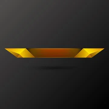 Gaming ui golden lower third banner for video game development. Stock Illustration