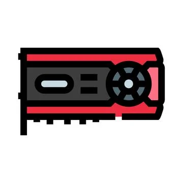 Gaming video graphic card computer hardware component Illustrazione stock