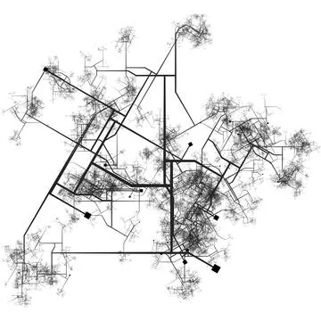 Gaming World Open Environment Virtual City Layout Stock Illustration