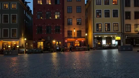 Gamla Stan at night Stock Footage 315288388