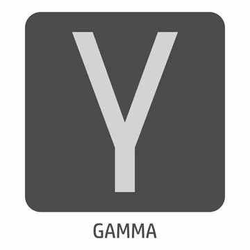 Gamma greek letter icon Stock Illustration