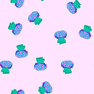 Gamma rays nuclear energy isometric icon seamless pattern Stock Illustration