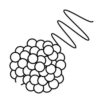 Gamma rays nuclear energy line icon vector illustration 스톡 일러스트