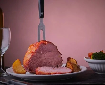 Gammon roast joint. Stock Photos