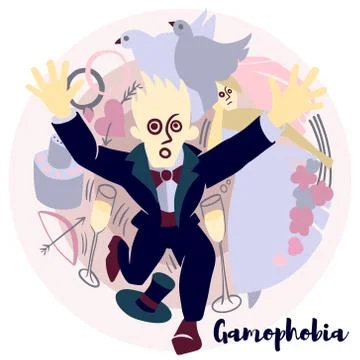 Gamophobia Stock Illustration