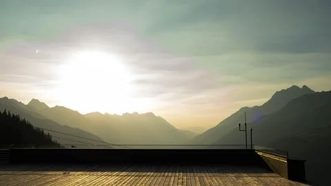 Gampenberg at dawn Stock Photos