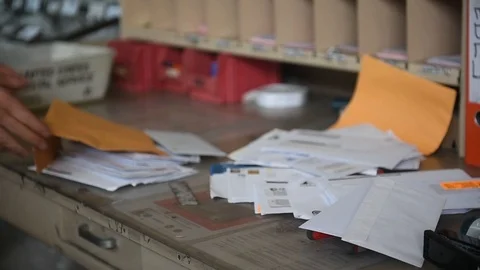 GAMT processes all mail arriving by plane from CONUS and OCONUS locations - 2018 Stock Footage 99640524