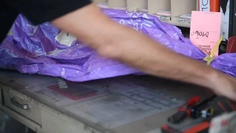 GAMT processes all mail arriving by plane from CONUS and OCONUS locations - 2018 Stock Footage 99640564