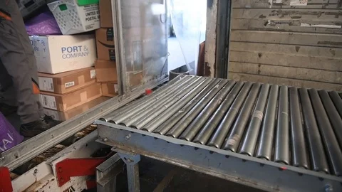 GAMT processes all mail arriving by plane from CONUS and OCONUS locations - 2018 Stock Footage 99640658