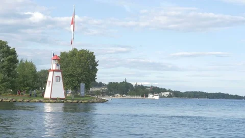 Gananoque port [lighthouse] Stock Footage 82709513