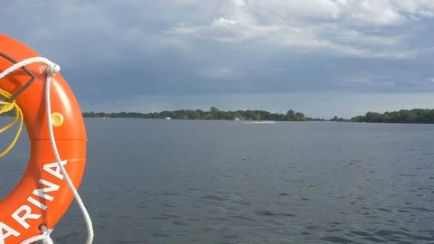 Gananoque port [pan] Stock Footage 82707751