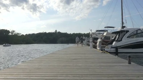 Gananoque port [taking a stroll] Stock Footage 82708861