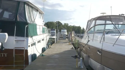 Gananoque port [walkthrough] Stock Footage 82707107