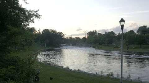 Gananoque sunset Stock Footage 82711344