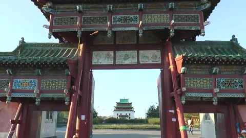 Gandan Monastery, Ulaanbaatar, Mongolia. Stock Footage 305145818