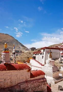 Ganden monastery Stock Photos