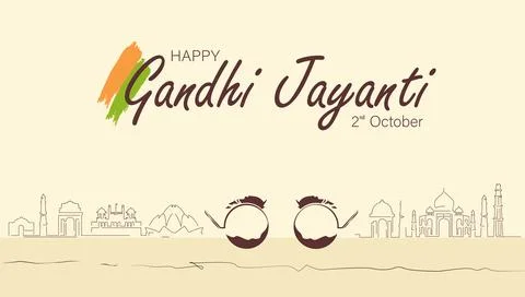 Gandhi Jayanti Stock Illustration