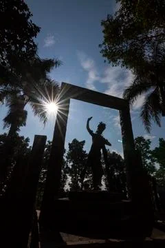 GANDRUNG DANCER STATUE Stock Photos