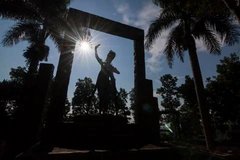 GANDRUNG DANCER STATUE Stock Photos