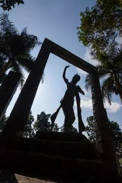 GANDRUNG DANCER STATUE Stock Photos