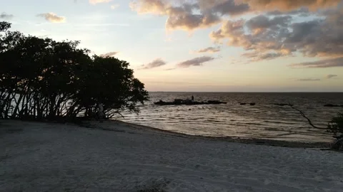 Gandy Beach Sunset Stock Footage 131479211