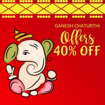 Ganesh Chaturthi Stock Illustration