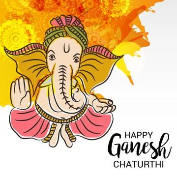 Ganesh Chaturthi Stock Illustration