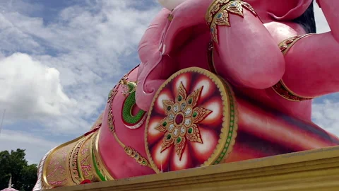 Ganesh Hindu God and cloudscape Stock Footage 247488955