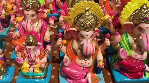 Ganesh idols Stock-Footage 78217916