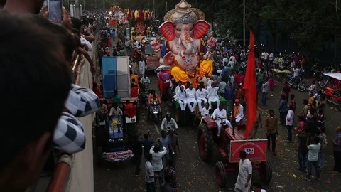 Ganesh-immersion-1 Stock Footage 120240320
