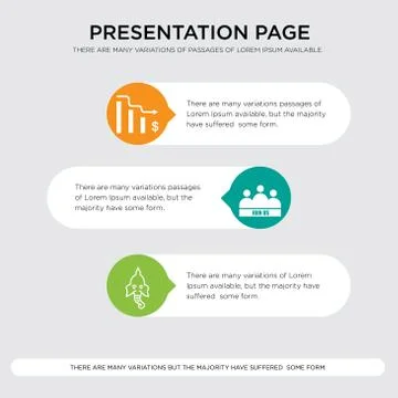 Ganesh, join us, cost uction presentation design template in orange, green, y Stock Illustration