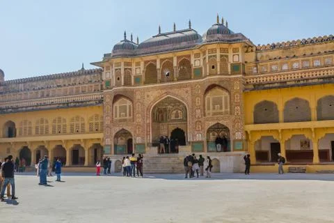 Ganesh Pol Courtyard. Foto stock