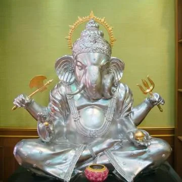 Ganesh Silver Statue Stock Photos