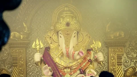 Ganesh Temple Dagdu Sheth multi shots Stock Footage 240729429